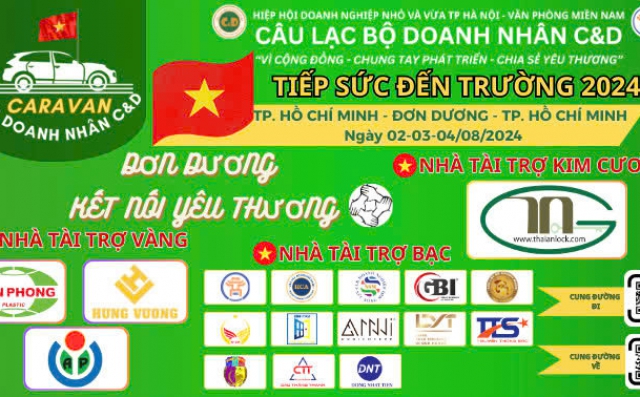 CARAVAN “TIẾP SỨC ĐẾN TRƯỜNG” 2024 – CÂU LẠC BỘ C&D TIẾP TỤC VIẾT TIẾP “HÀNH TRÌNH NHÂN ÁI”